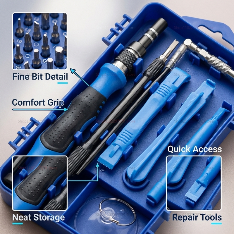 115 in 1 Multifunctional Screw - مراجعة Electronic Repair Tutorial وسعره