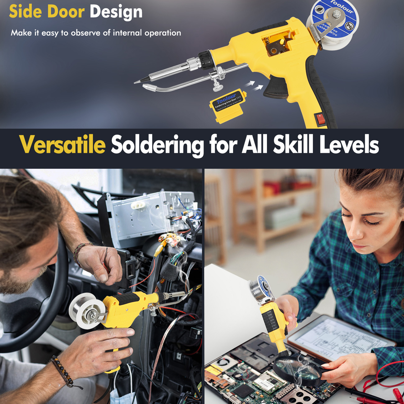 Toolour Soldering Gun Kit 430℃ - مراجعة Electronics Repair Degree وسعره