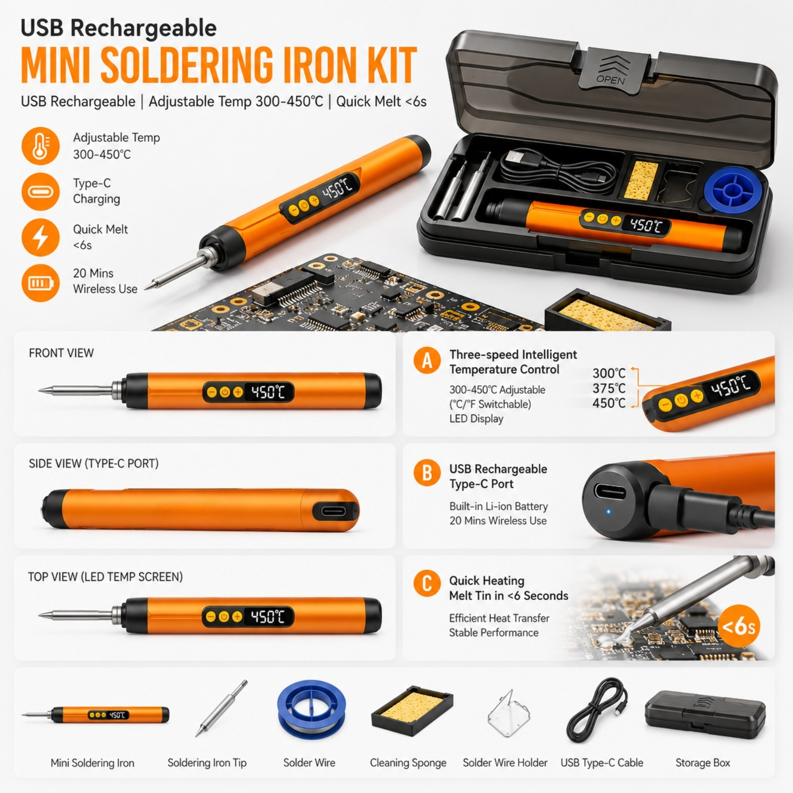 Precision Rechargeable Mini So - مراجعة Electronic Repair Tutorial وسعره