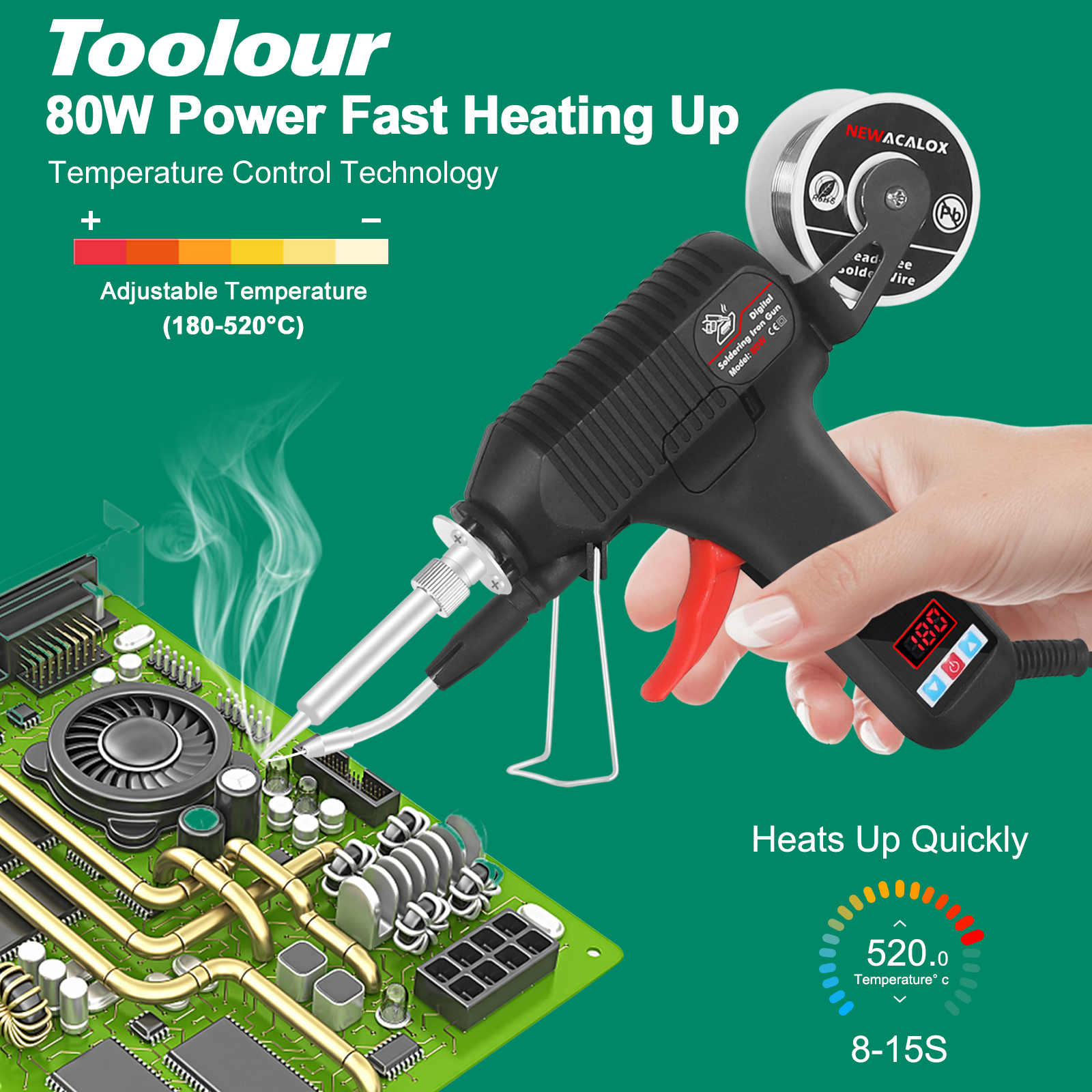 Toolour 80W Digital Soldering  - مراجعة Electronics Repair Degree وسعره