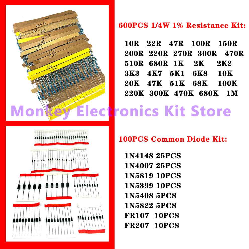6 kinds components kit resista - مراجعة Electronics Repair Center وسعره
