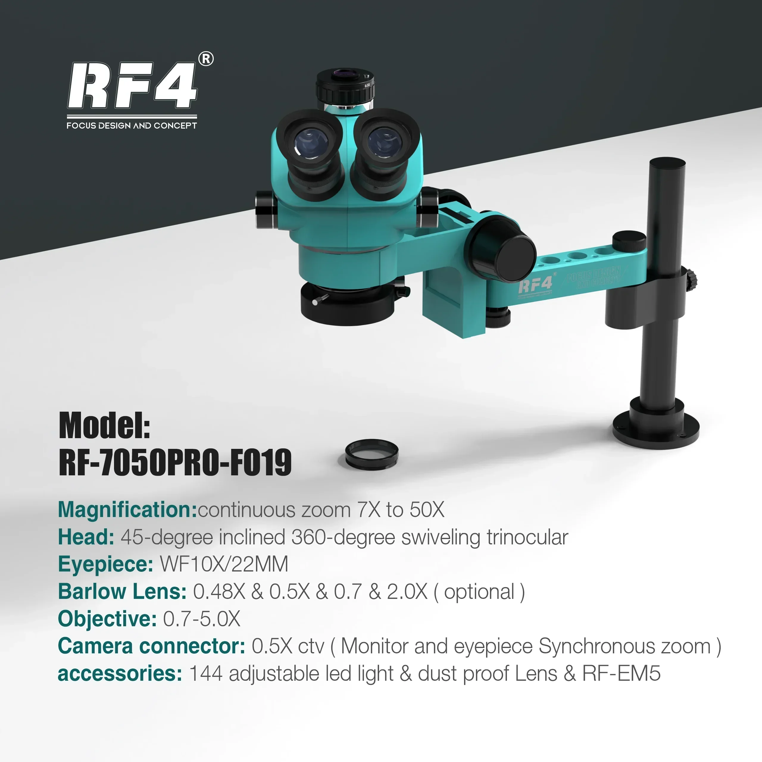 2025/RF4 Microscope RF-7050pro - مراجعة Electronics Repair Degree وسعره