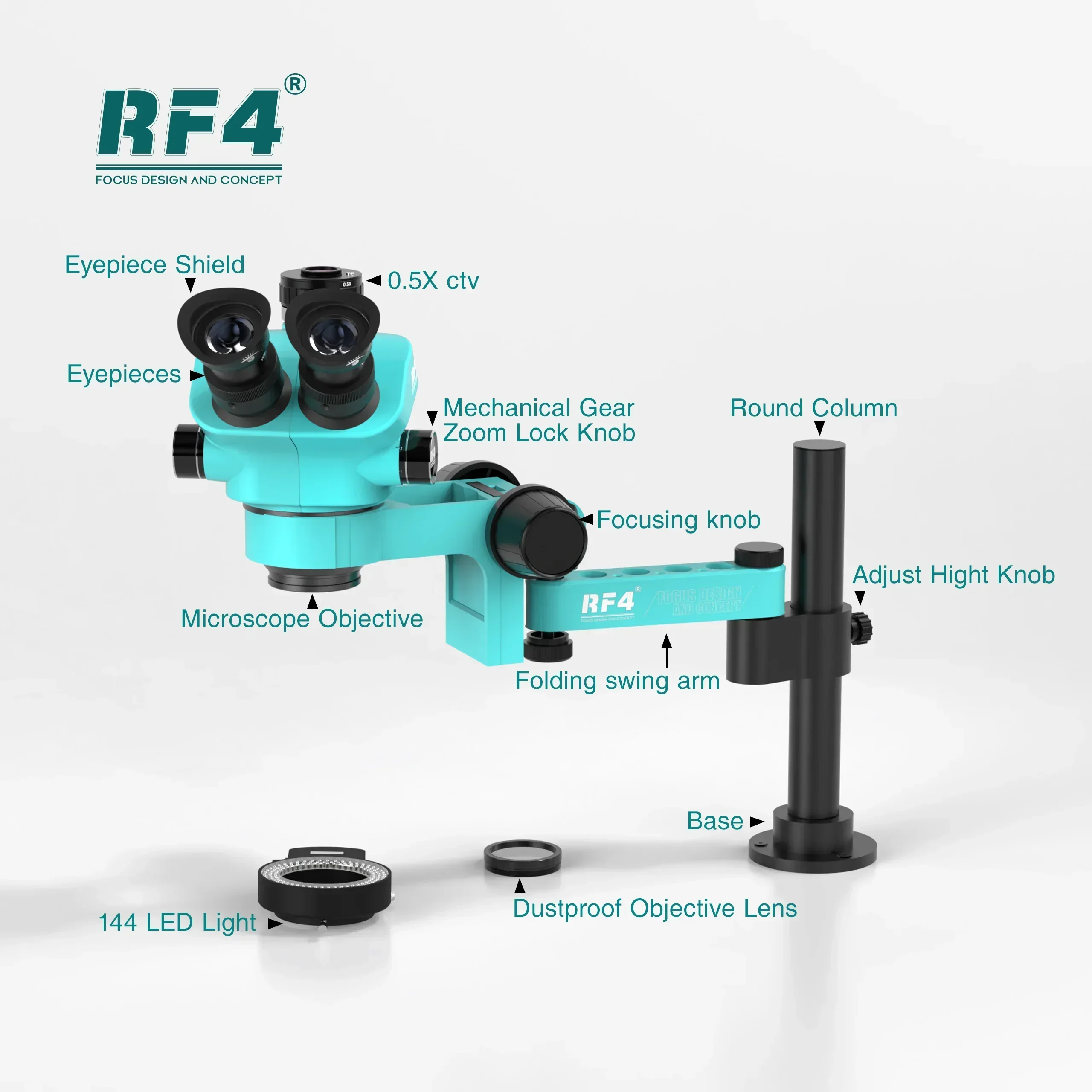 2025/RF4 Microscope RF-7050pro - مراجعة Electronics Repair Degree وسعره
