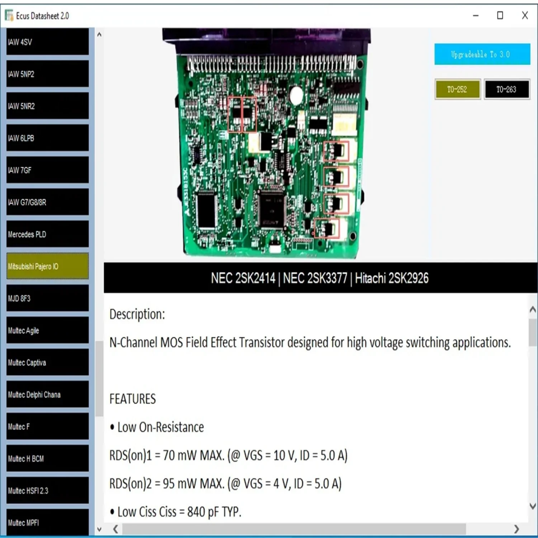 ECU Datasheet 2.0 Automotive E - مراجعة Electronics Repair Guide وسعره