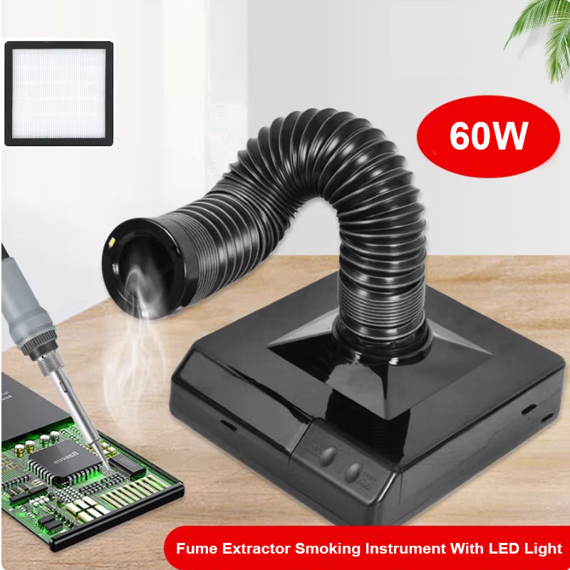 60W Soldering Iron Fume Extrac - مراجعة Electronic Repair Tutorial وسعره