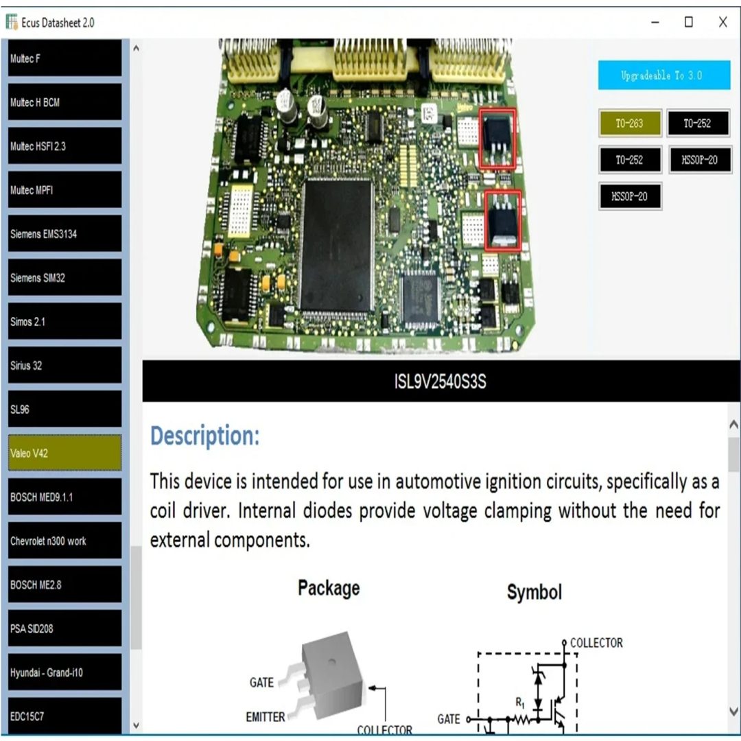 ECU Datasheet 2.0 Automotive E - مراجعة Electronics Repair Guide وسعره